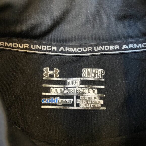 Under Armour Fitted Shirt Mens Small Long Sleeve Cold Gear Mock Neck - Picture 6 of 6